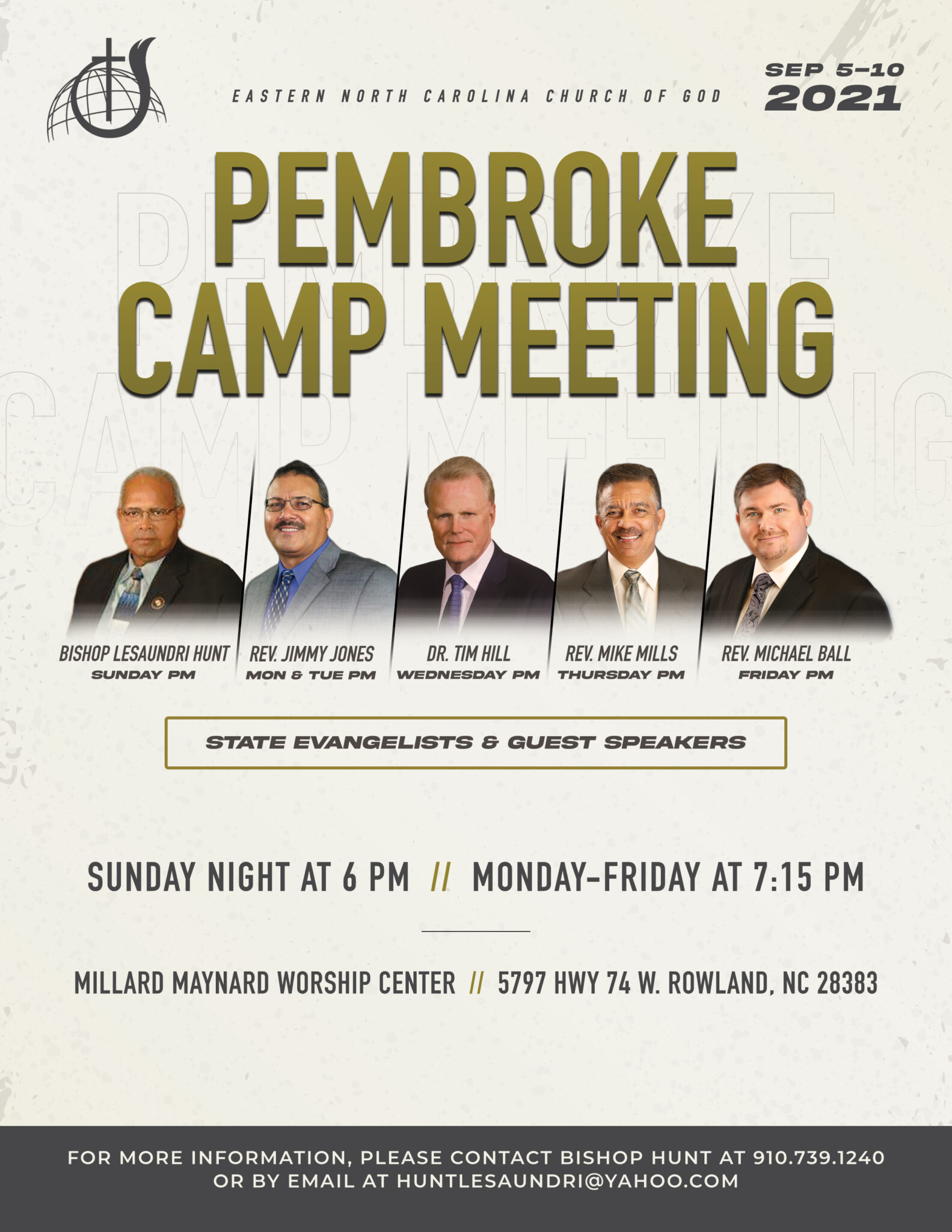 2021 Pembroke Camp Meeting Eastern North Carolina Church of God
